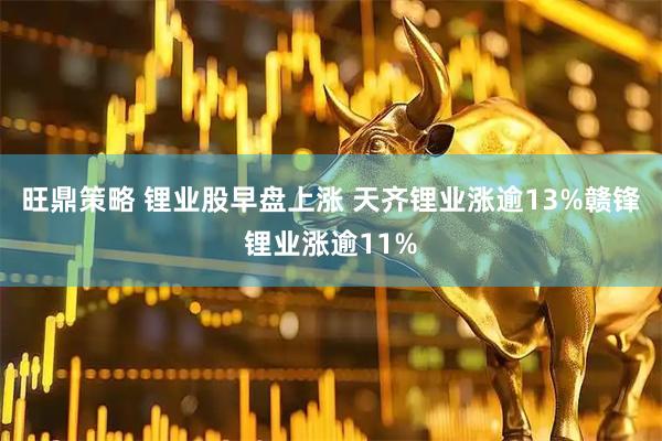 旺鼎策略 锂业股早盘上涨 天齐锂业涨逾13%赣锋锂业涨逾11%
